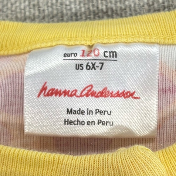 Hanna Andersson Girl's Orange & Yellow Short Sleeve Dress Size 6X-7 (120 cm) - Picture 4 of 4